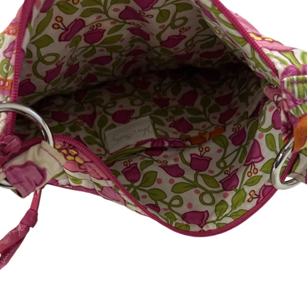 '13 VERA BRADLEY women's pink/multi floral hipster lilli bell shoulder bag. - Picture 4 of 4